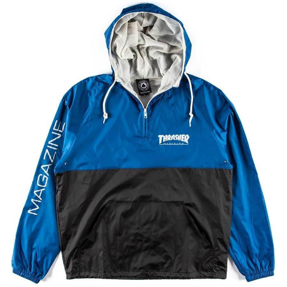 Thrasher Mag Logo Anorak Jacket - Navy/Grey - L